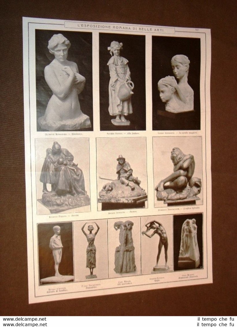 Roma nel 1910 Expo di Belle Arti Romagnoli Sortini Andreotti …