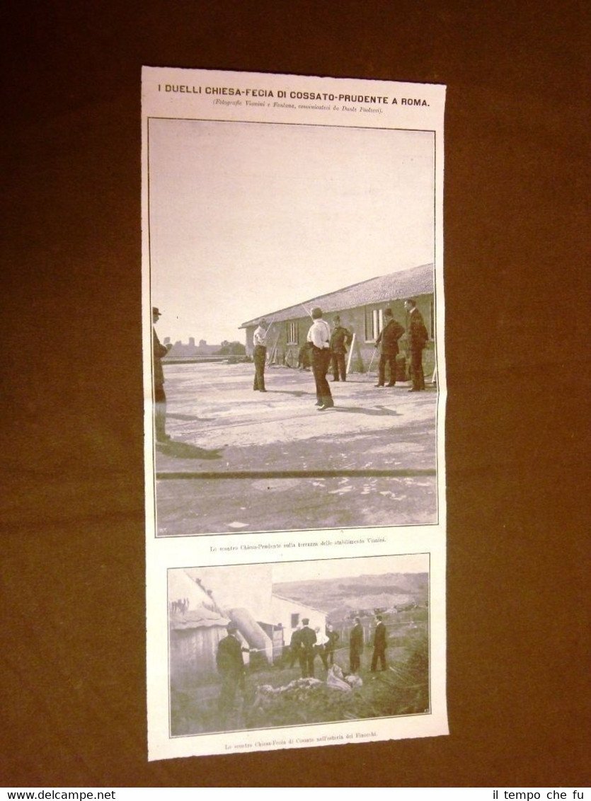 Roma nel 1910 Scherma - Fioretto Duello Chiesa vs Prudente …