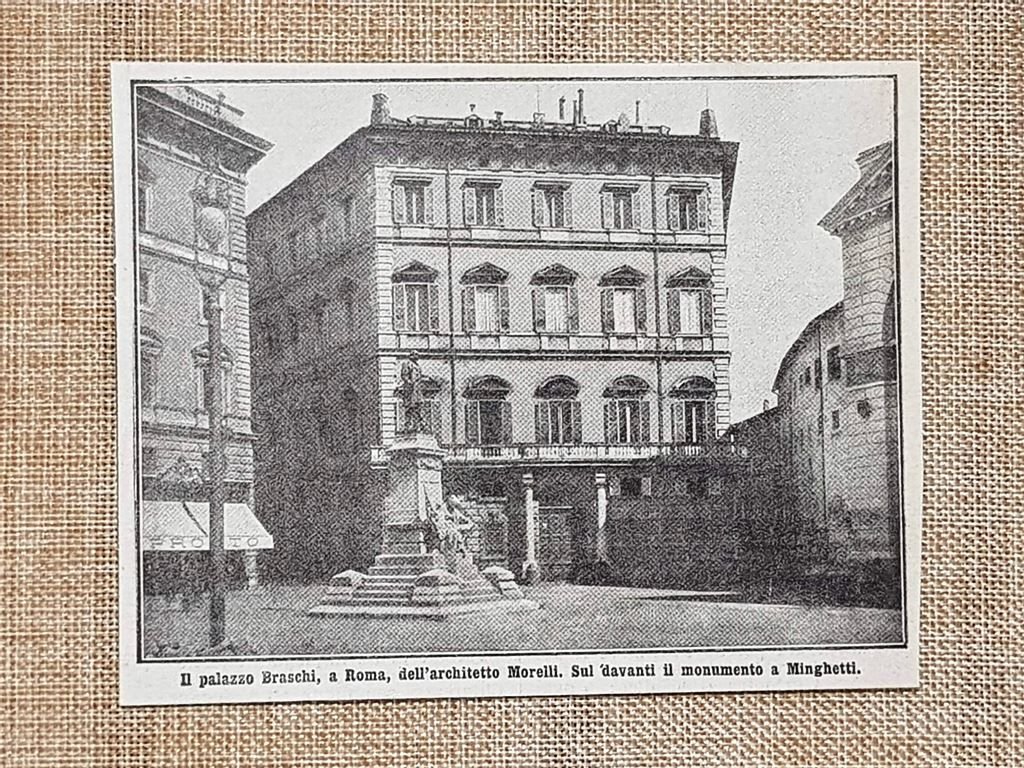 Roma nel 1912 Palazzo Braschi Architetto Morelli Monumento a Minghetti …