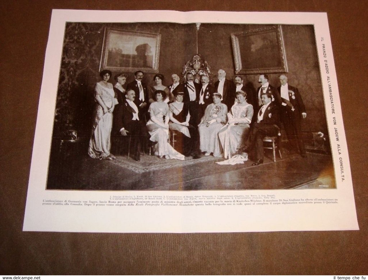 Roma nel 1913 Pranzo del Marchese di San Giuliano all'Ambasciatore …