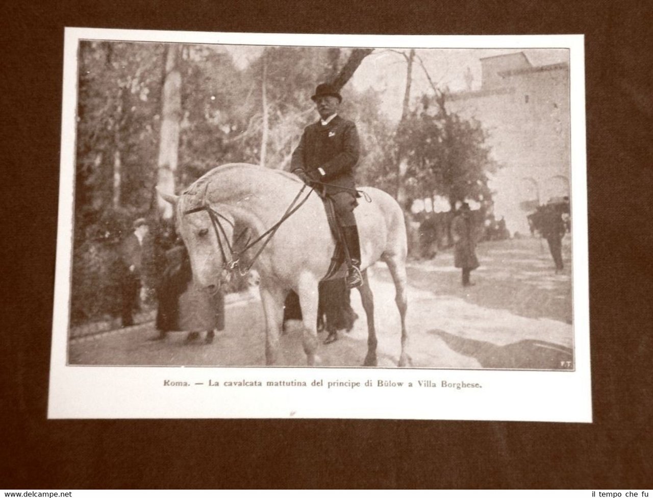 Roma nel 1914 Il Principe Bulow nella cavalcata solita mattutina …