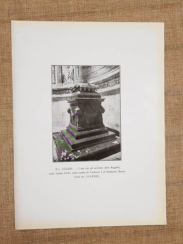 Roma nel 1917 Ara con attributi della Regalità Arch. Cirilli …