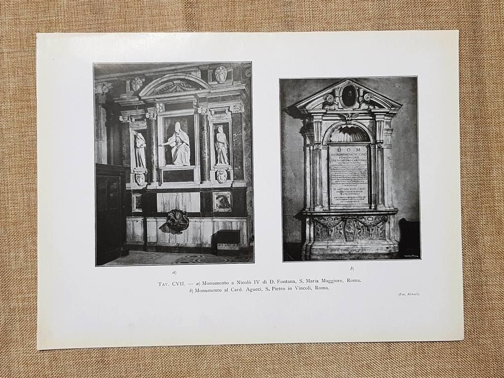 Roma nel 1917 Monumento a Nicolò IV di Fontana e …