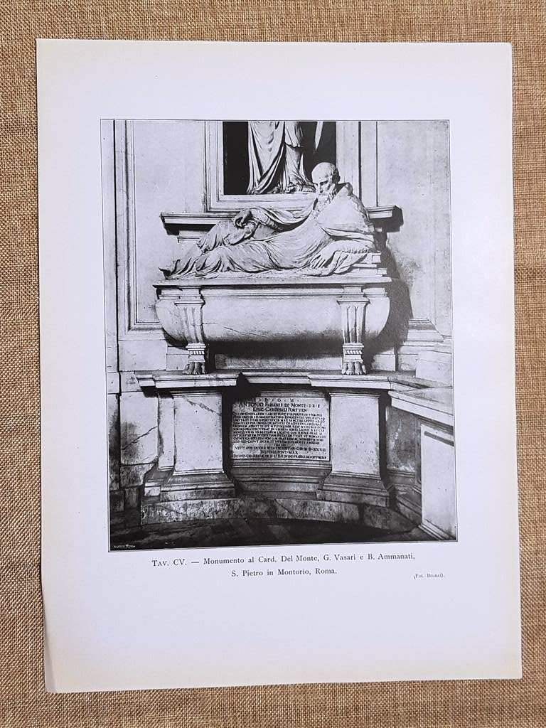 Roma nel 1917 Monumento al Cardinale Del Monte di Vasari …