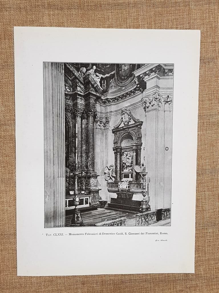 Roma nel 1917 Monumento Falconieri di Domenico Guidi San Giovanni … | Immagine principale