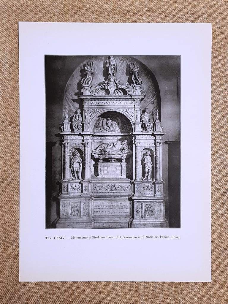 Roma nel 1917 Santa Maria del Popolo Monumento a Girolamo …