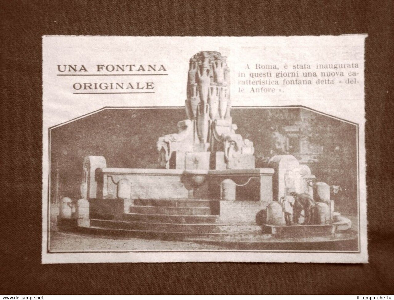 Roma nel 1926 Inaugurazione della Fontana delle Anfore Lazio | Immagine principale