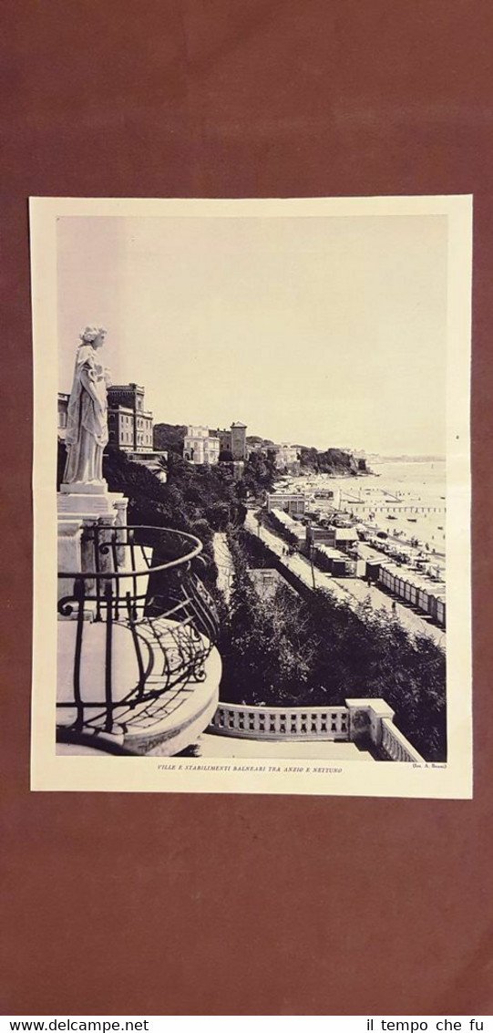 Roma nel 1927 Ville stabilimenti Anzio Nettuno Fregene Pineta verso …