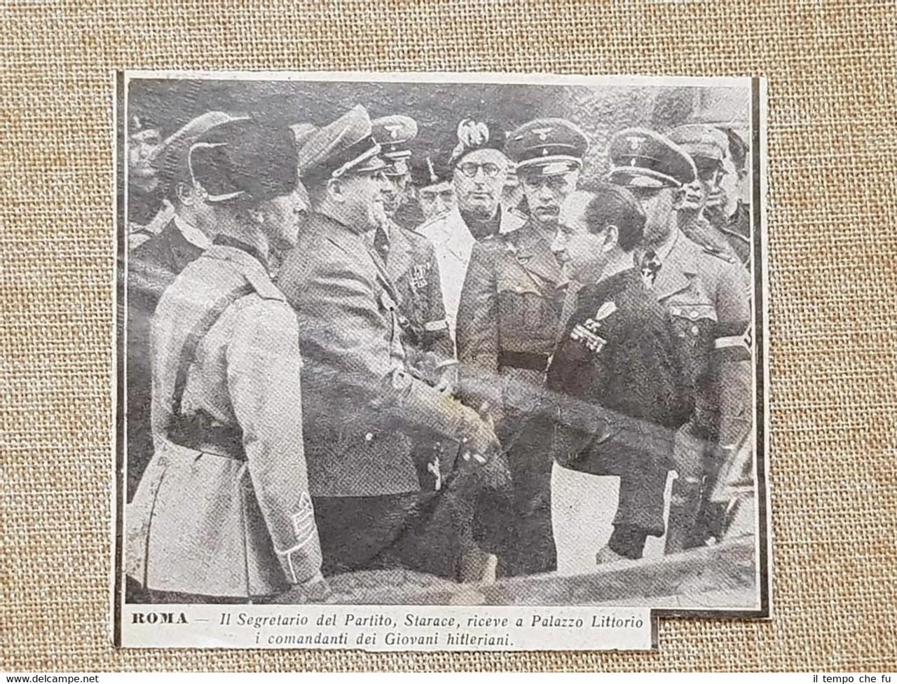 Roma nel 1936 Palazzo Littorio Starace riceve i comandanti Giovani … | Immagine principale
