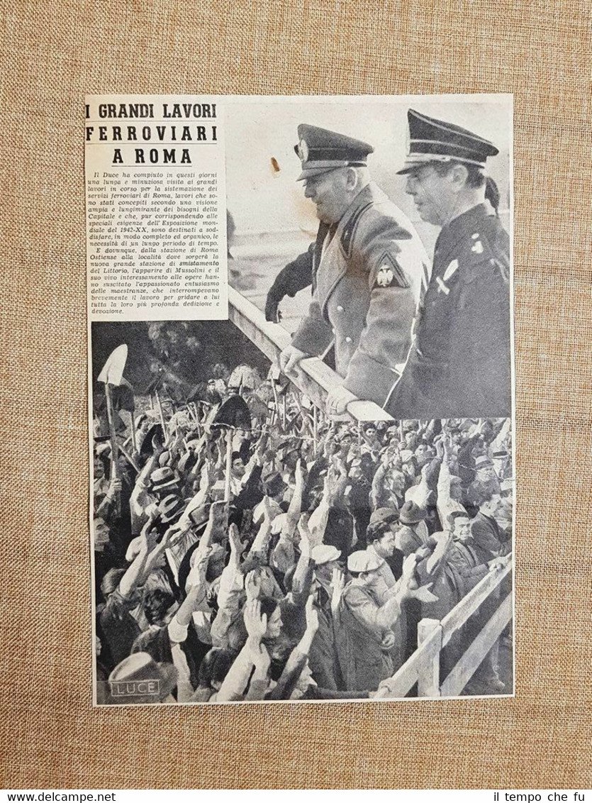 Roma nel 1938 Il Duce Benito Mussolini ai grandi lavori …