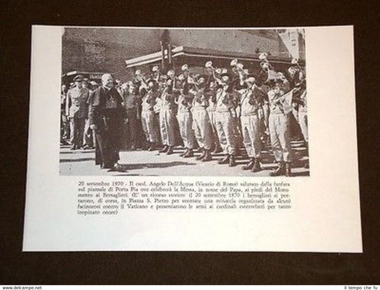 Roma Porta Pia nel 1970 Fanfara dei Bersaglieri al Cardinale …