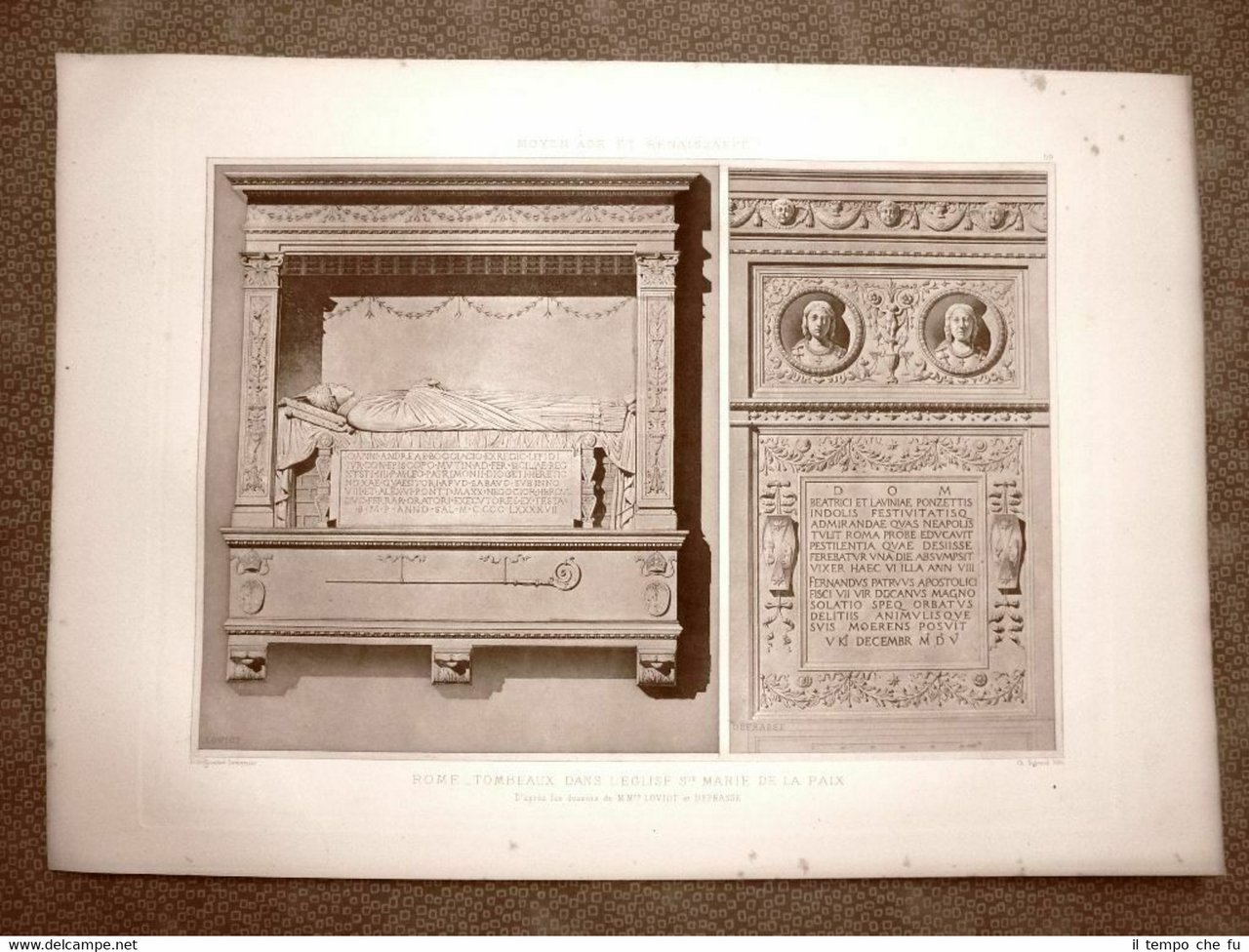 Roma Tombe nella Chiesa di Santa Maria della Pace Incisione … | Immagine principale