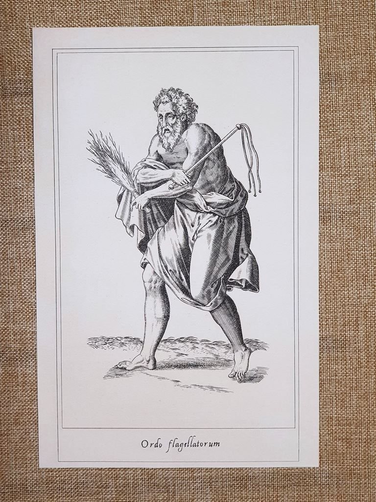 Roma Un flagellante Ritratti degl'Habiti Bartolomeo Grassi del 1585 Ristampa | Immagine principale