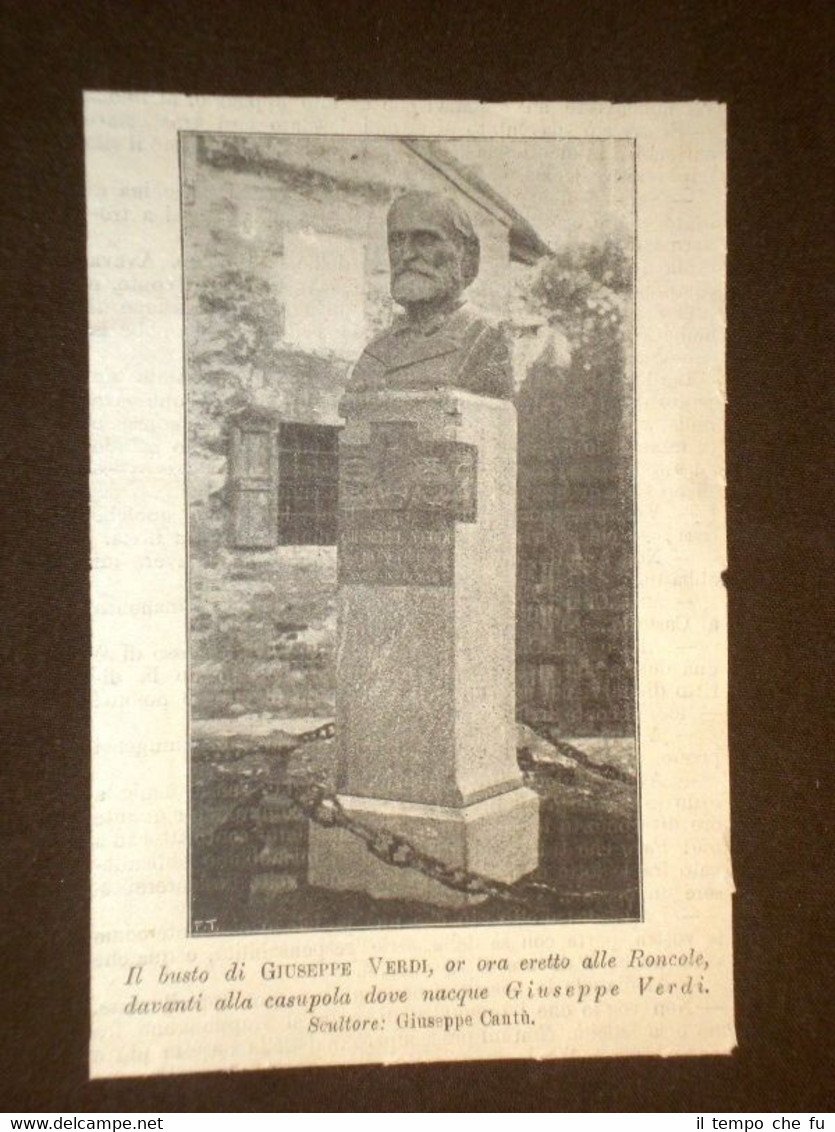 Roncole Busto di Giuseppe Verdi Scultore Giuseppe Cantù