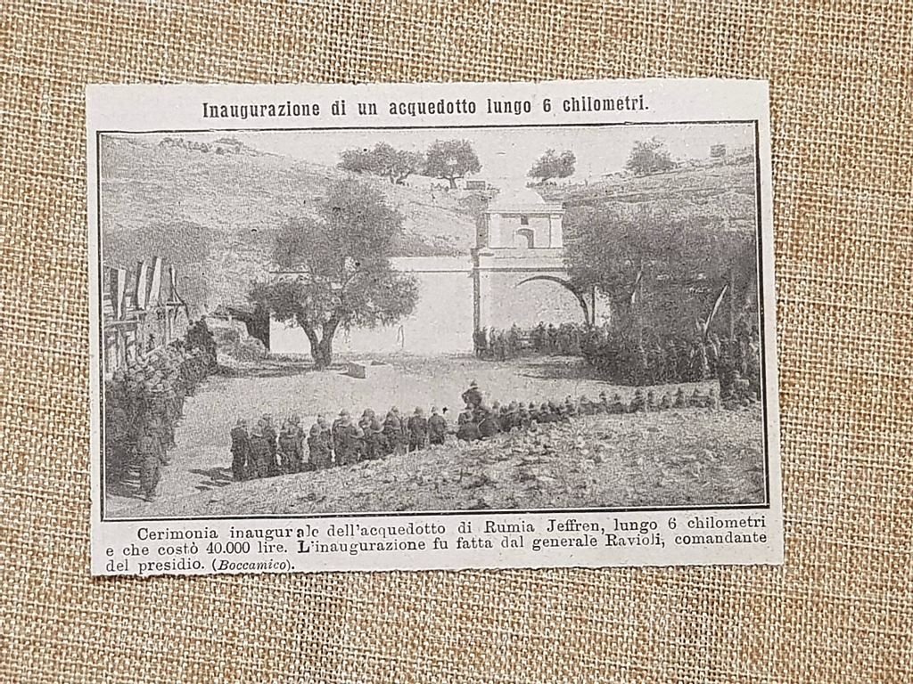 Rumia Jeffren nel 1914 Inaugurazione gen. Ravioli dell'acquedotto di 6 …