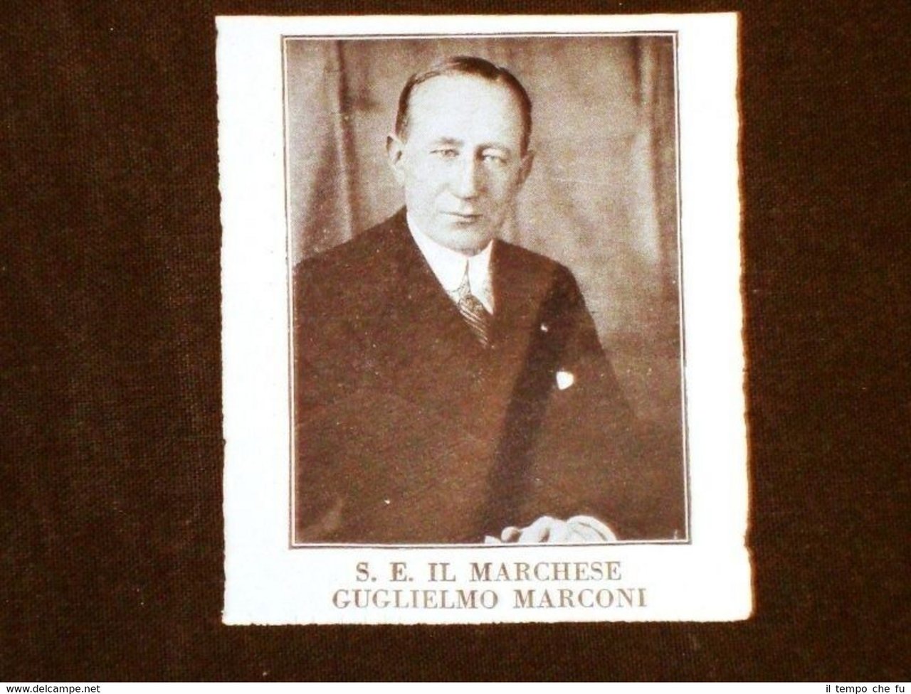 S.E. Il Marchese Guglielmo Marconi nel 1931