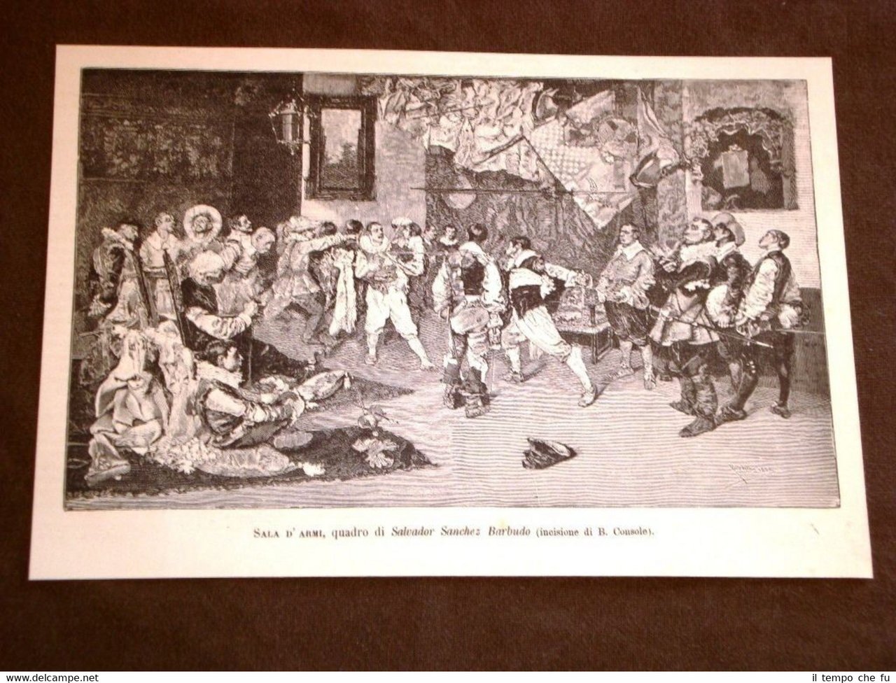 Sala d'armi Quadro del pittore Salvador Sanchez Barbudo del 1888