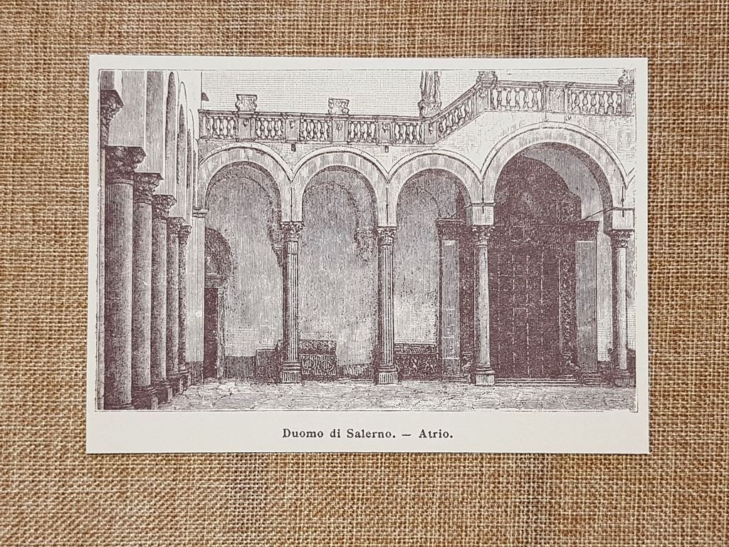 Salerno nell'800 L'atrio del Duomo Campania