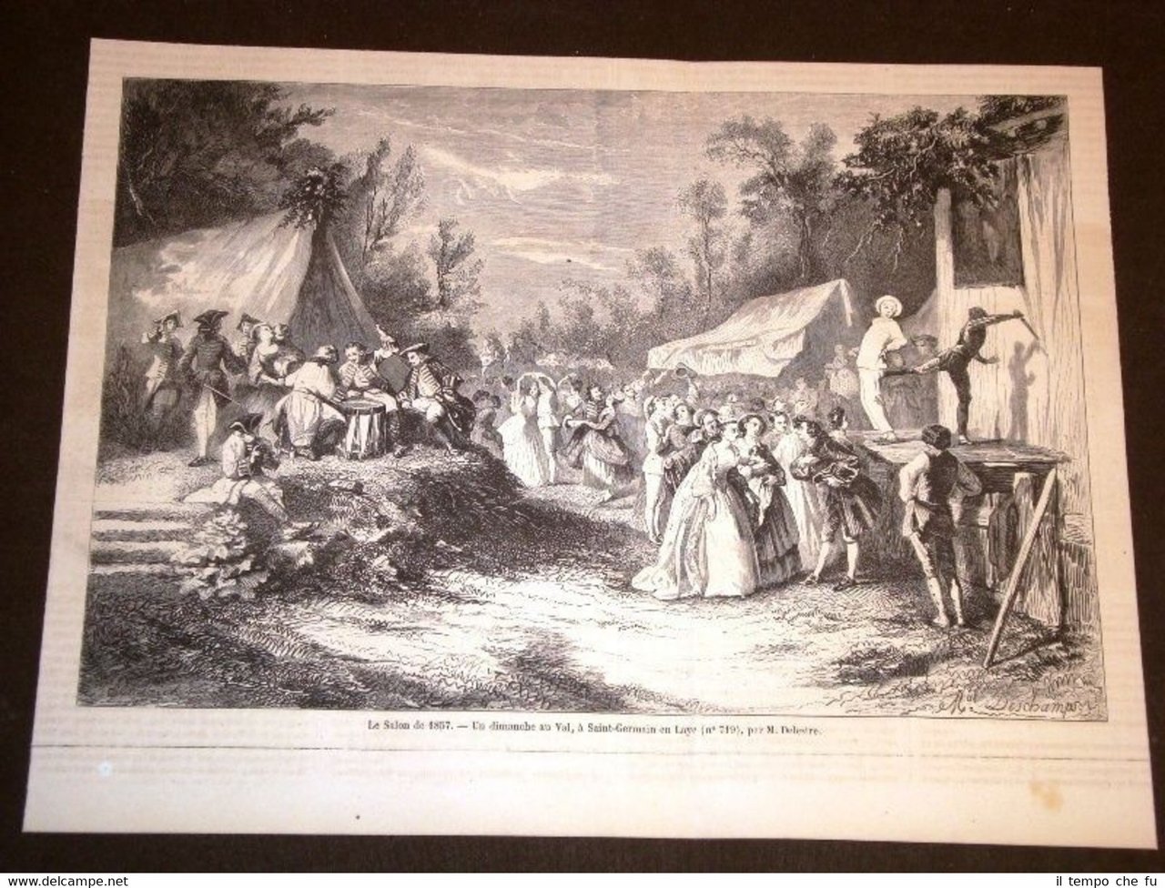 Salone di Pittura del 1857 Una Domenica nella Valle Pittore …