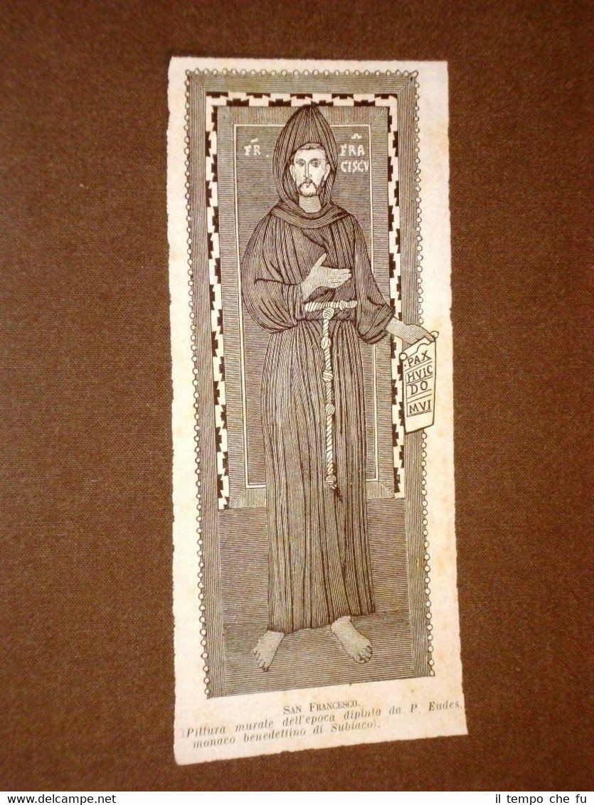 San Francesco Dipinto di P. Eudes Monaco benedettino di Subiaco