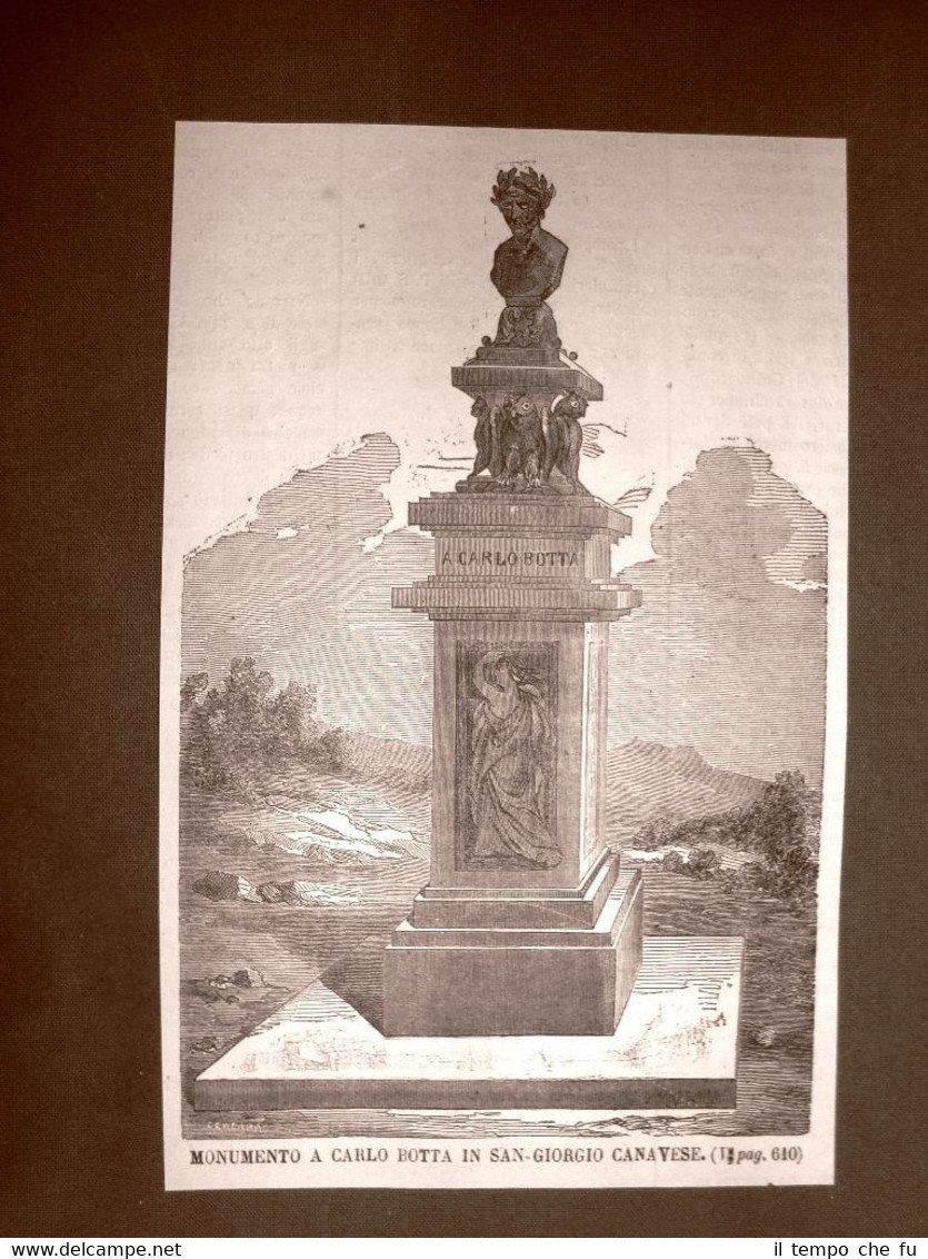 San Giorgio Canavese nel 1866 Il monumento a Carlo Botta