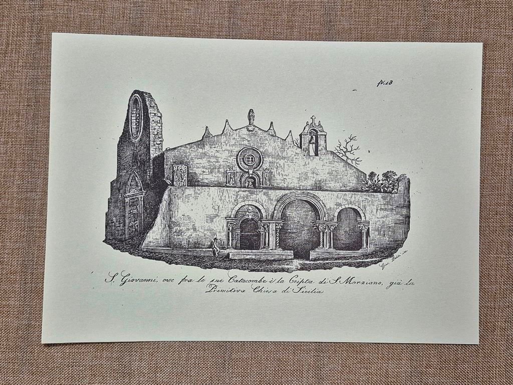 San Giovanni Catacombe Cripta S. Marziano Siracusa Tavola G.Politi 1835 …