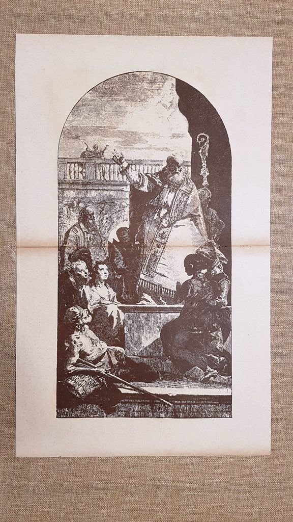 San Patrizio Sant'Elena Macario Pietro Giambattista Tiepolo Incisione del 1896