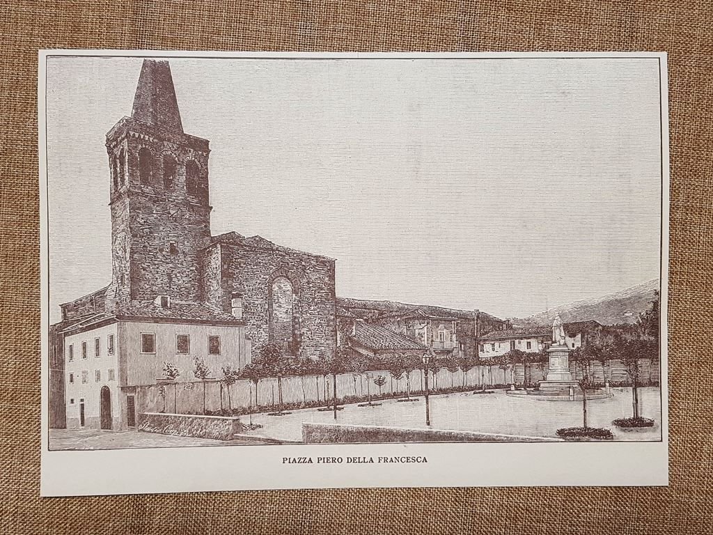 Sansepolcro nell'800 Piazza Piero della Francesca Arezzo Toscana | Immagine principale
