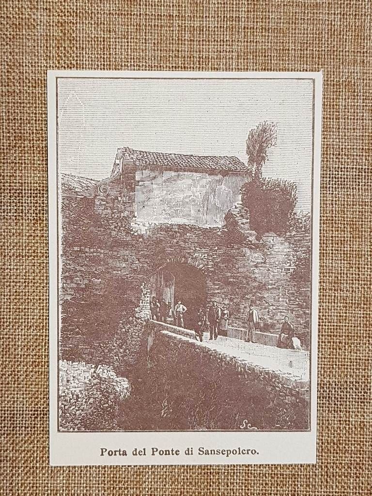 Sansepolcro nell'800 Porta del Ponte Arezzo Toscana | Immagine principale