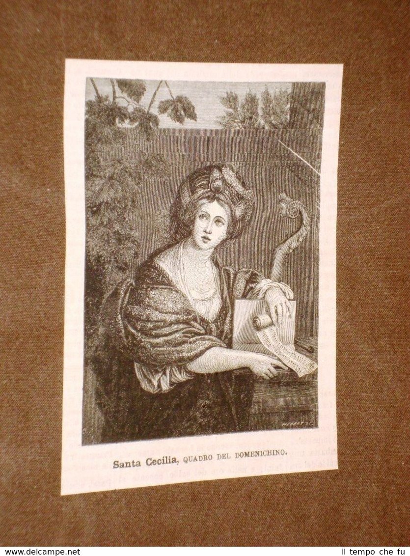 Santa Cecilia Quadro del Domenichino del 1877