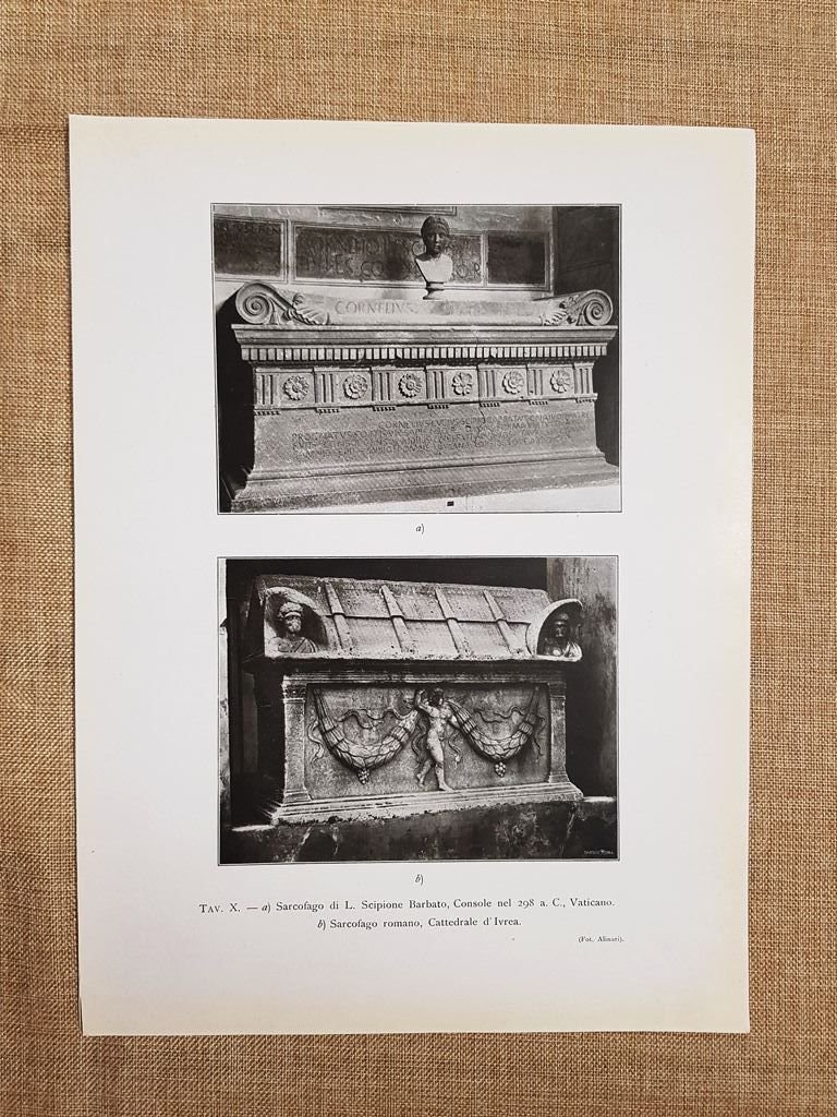 Sarcofago di L. Scipione Barbato Vaticano e Romano Cattedrale d'Ivrea …