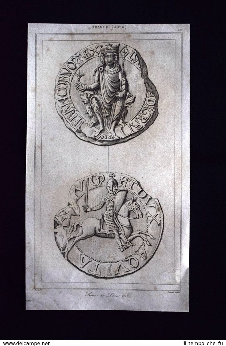 Sceau de Louis VII, France Incisione del 1850 L'Univers pittoresque | Immagine principale