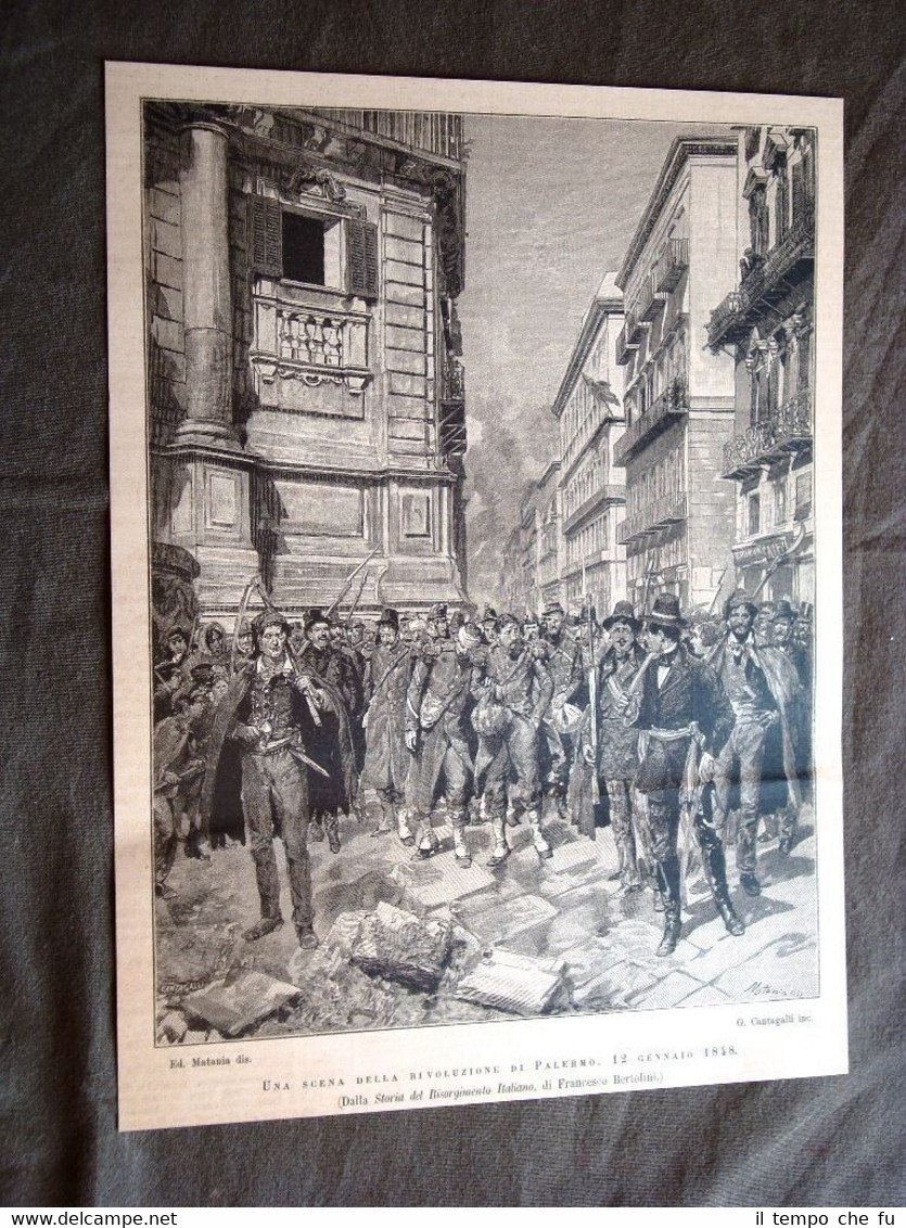 Scena della Rivoluzione di Palermo del 12 gennaio 1848 Risorgimento … | Immagine principale