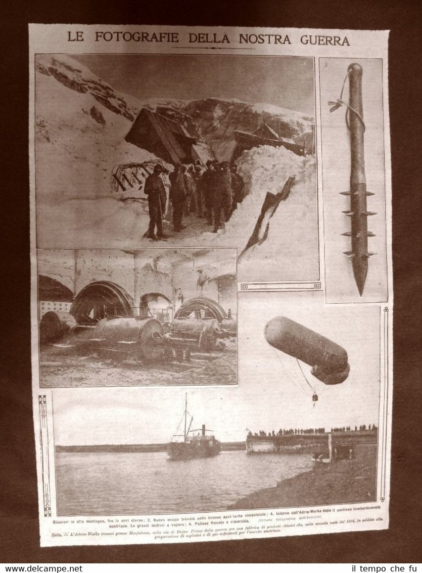 Scene 1917 Ricoveri Mazza Austria Adria Werke Pallone WW1 Prima …