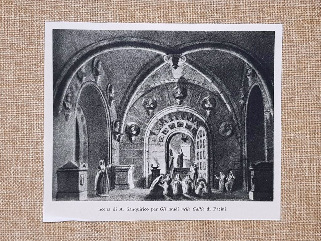 Scenografia A.Sanquirico Gli Arabi nelle Gallie di Pacini Scala 1827 …