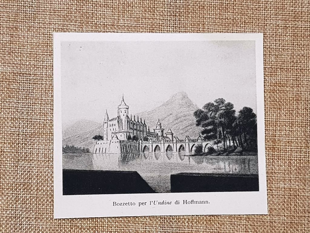 Scenografia per Undine di E. T. A. Hoffmann Bozzetto teatrale …