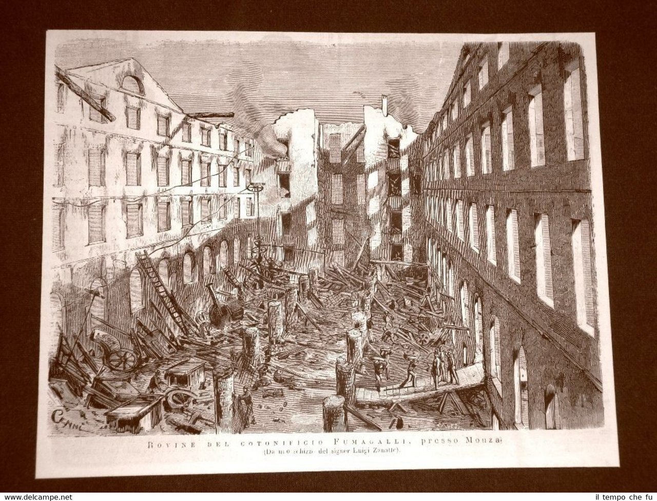 Sciagura presso Monza nel 1875 Rovine del cotonificio Fumagalli | Immagine principale