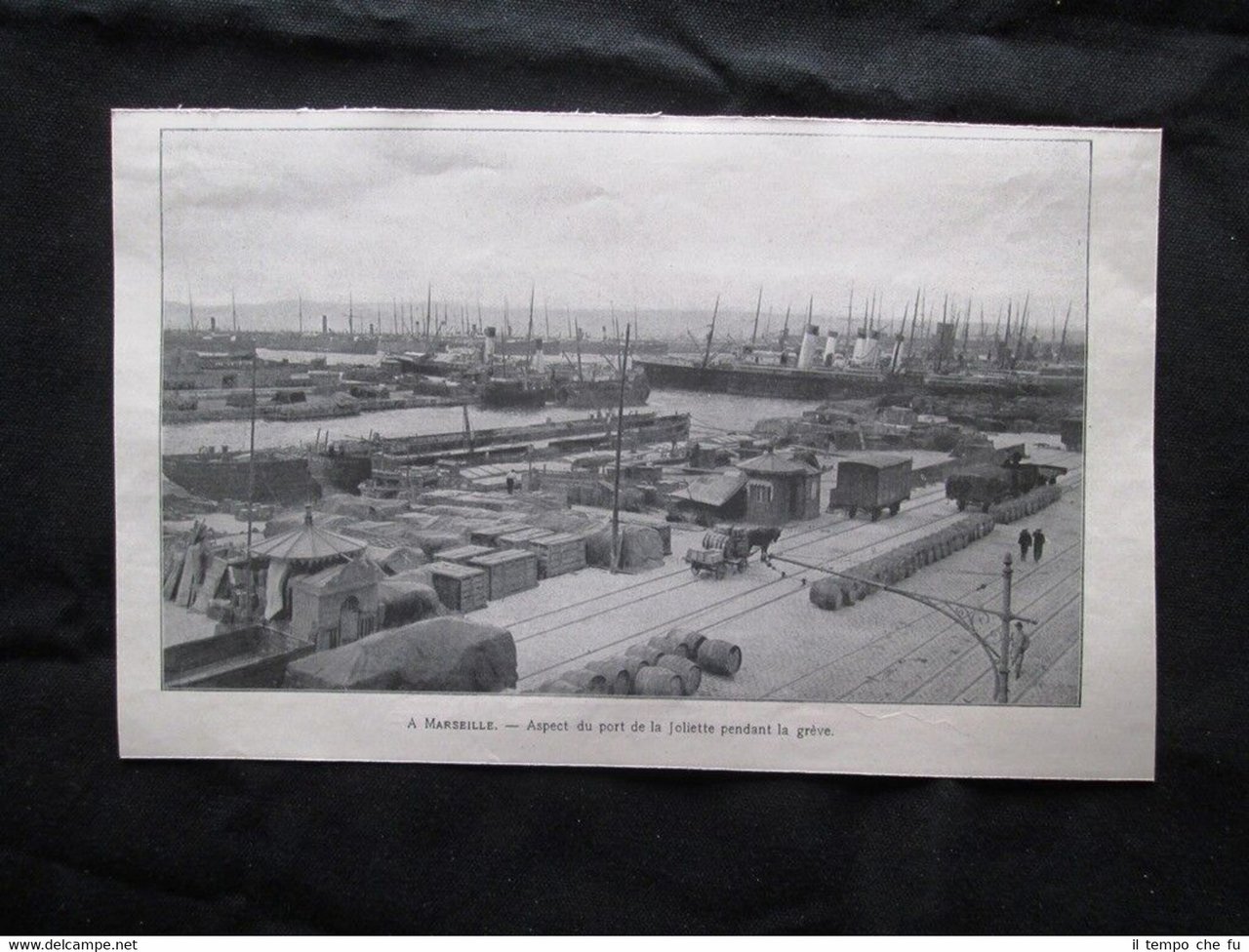 Sciopero marinai: Le Havre + Marsiglia Stampa del 1907