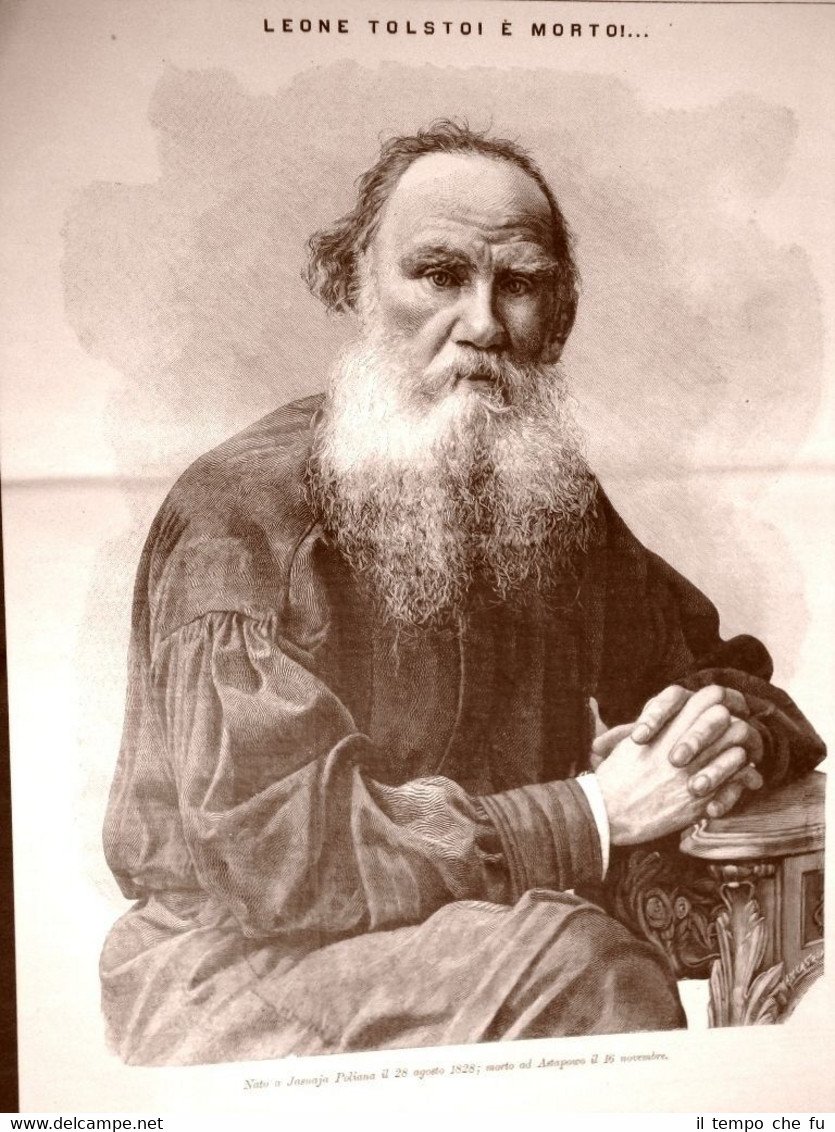 Scrittore Lev Tolstoj Jàsnaja Poljana 9 settembre 1828 Astàpovo 20 …