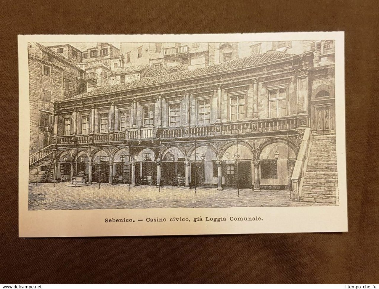 Sebenico nel 1896 Casino civico già Loggia Comunale Croazia
