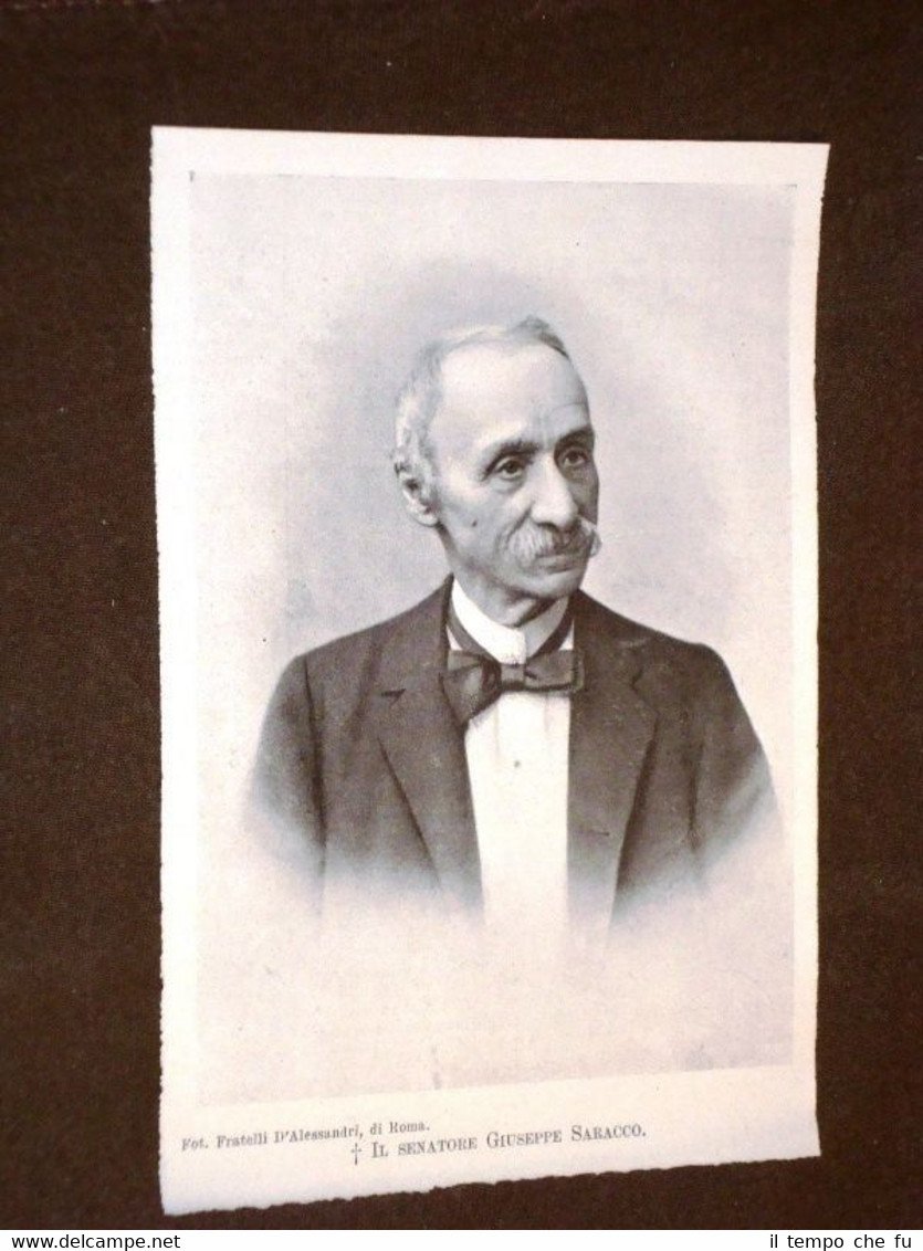 Senatore Giuseppe Saracco di Bistagno Morto nel 1907 | Immagine principale