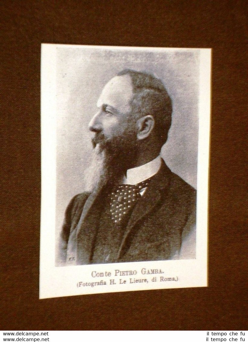 Senatore nel 1898 Conte Pietro Gamba