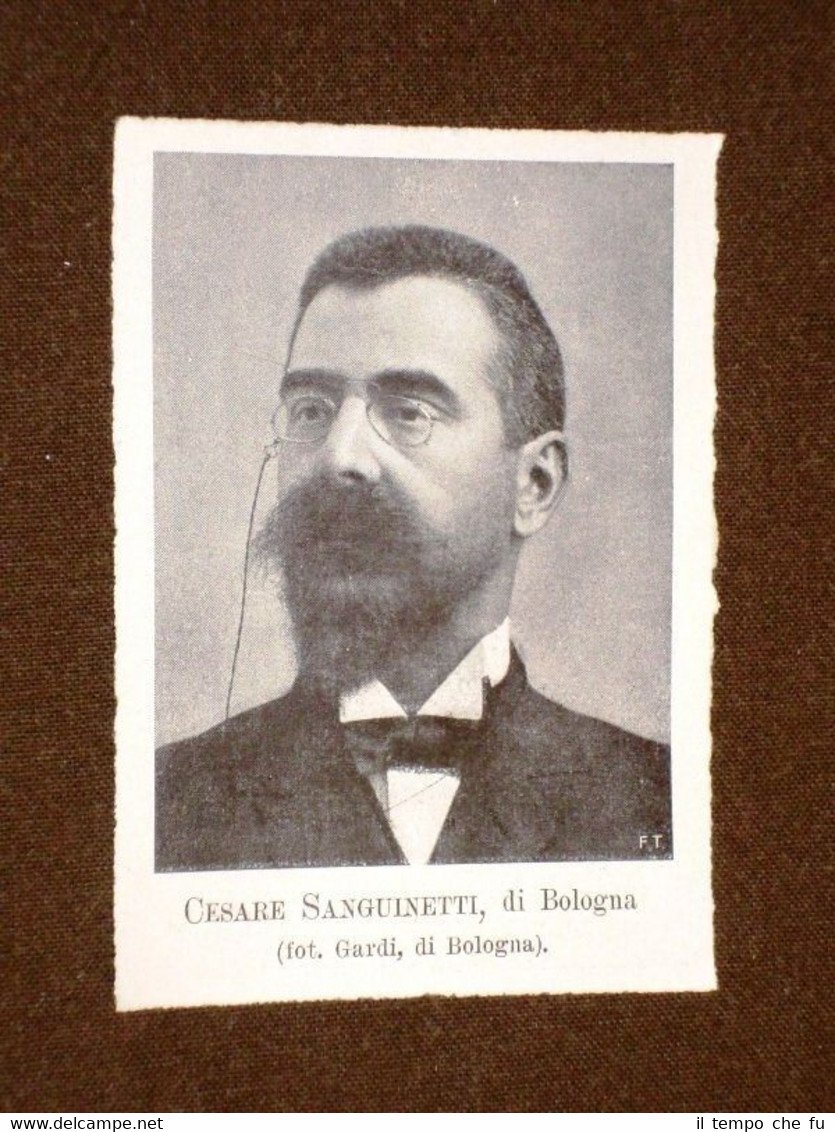 Senatore nel 1905 Cesare Sanguinetti di Bologna