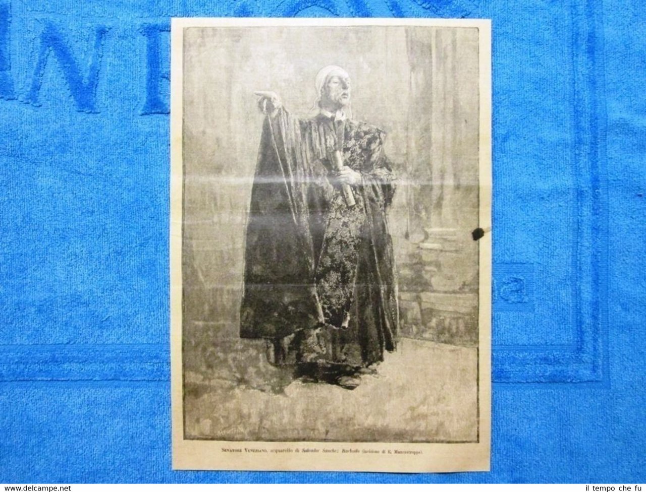 Senatore Veneziano, acquerello di Salvador Sanchez Barbudo