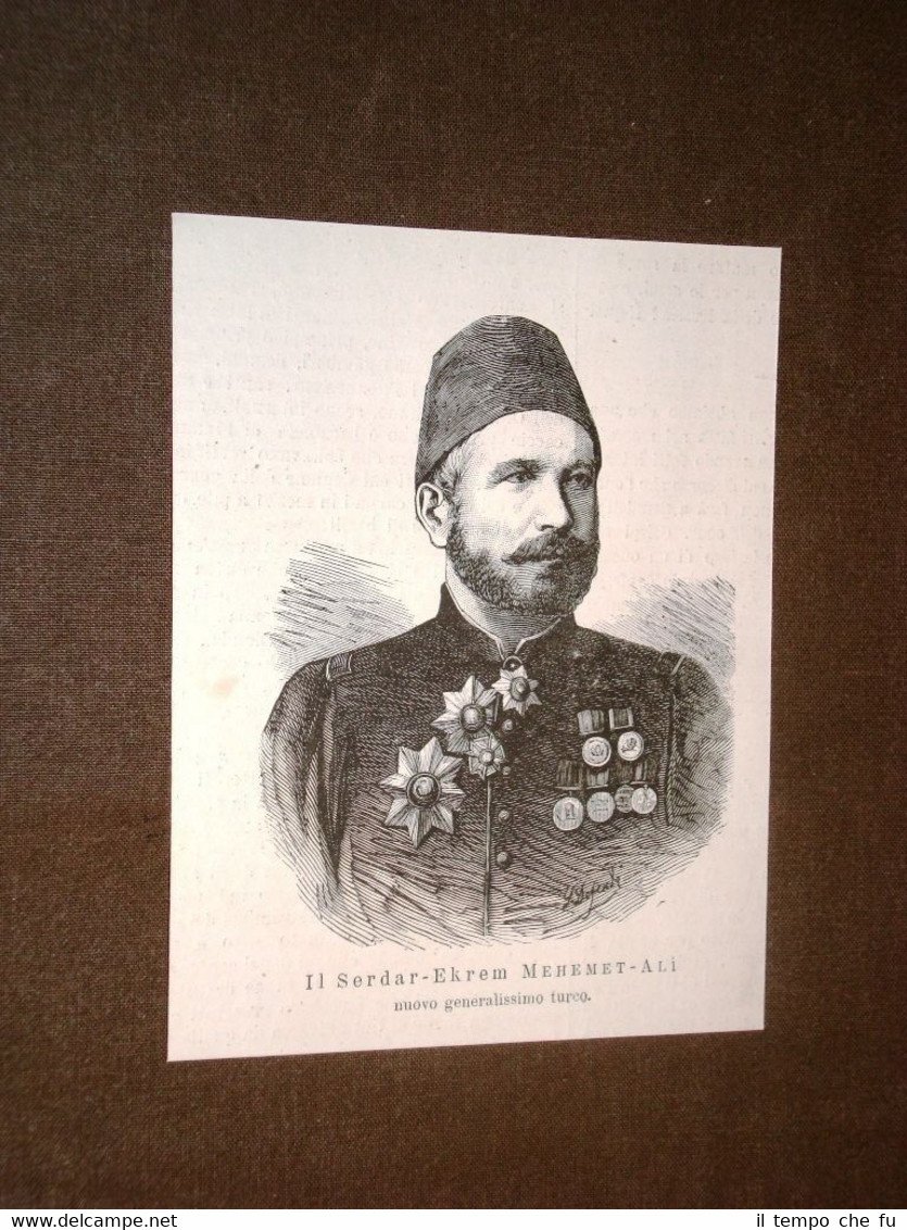 Serdar Ekrem Mehemet Alì nel 1877 Generale di Turchia