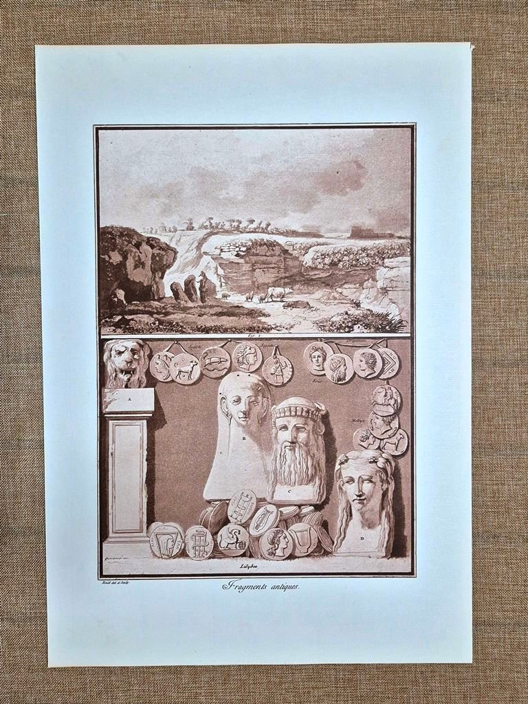 Sicilia resti Ponte antico Lilibeo Jean Houel Voyage pittoresque 1782 …