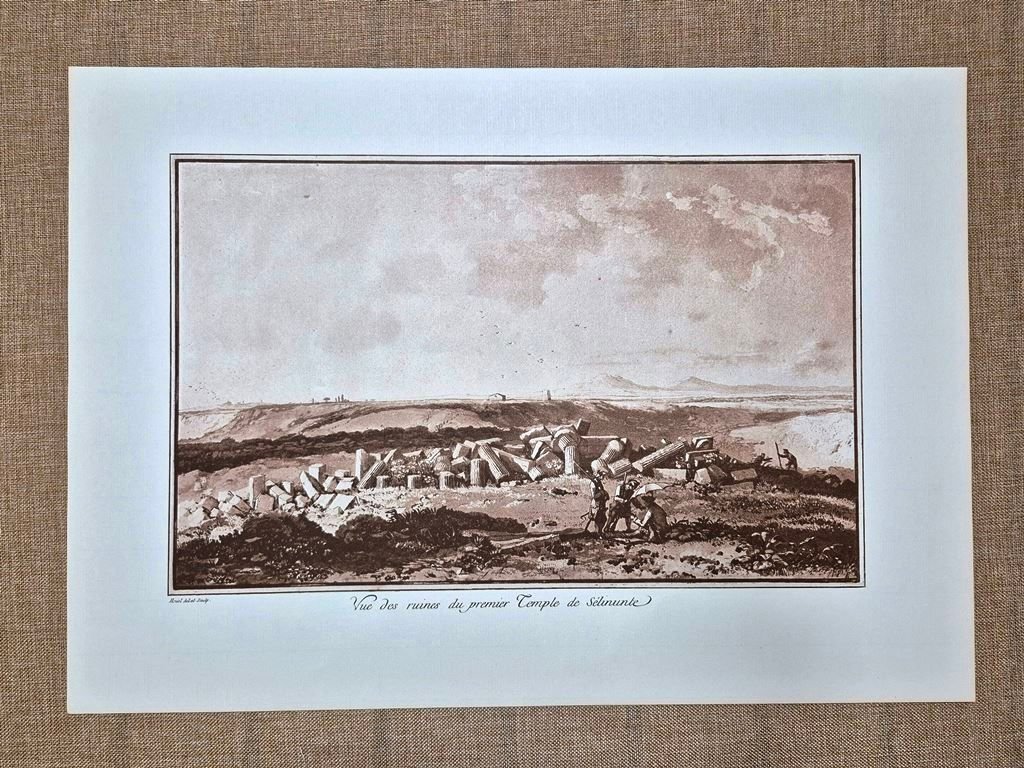 Sicilia rovine primo Tempio Selinunte J. Houel Voyage pittoresque 1782 …