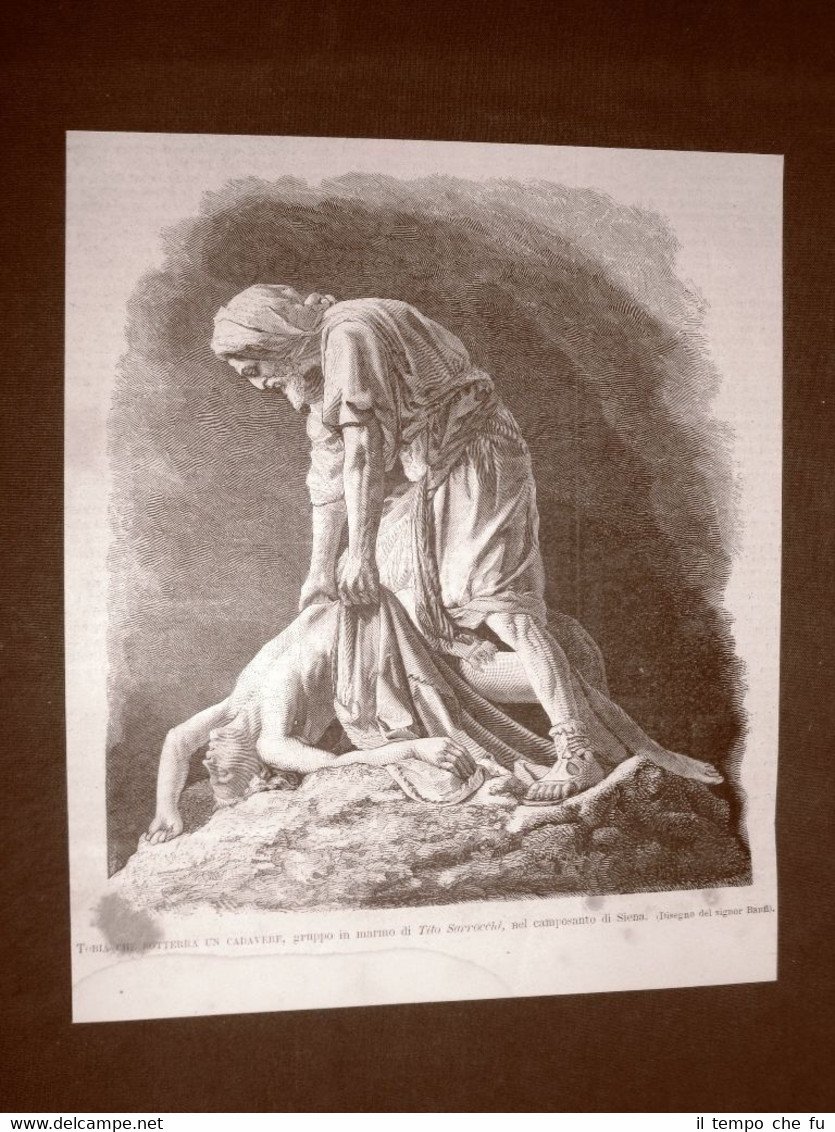 Siena nel 1876 Tobia che sotterra un cadavere Gruppo in …