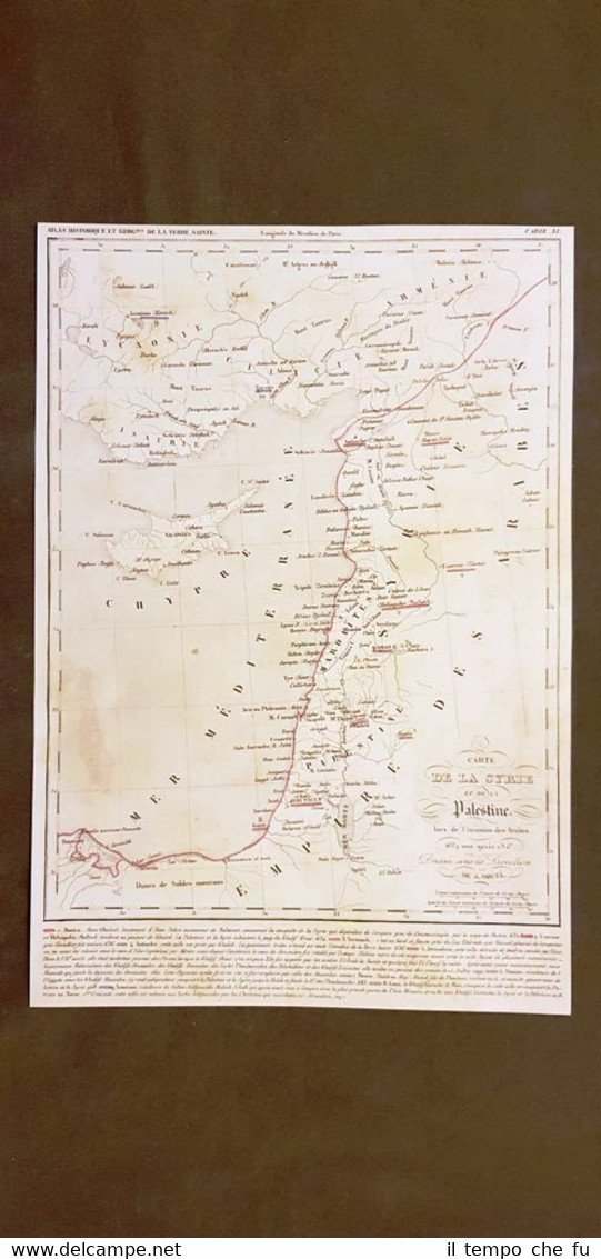 Siria e Palestina durante l'invasione degli Arabi 624 D.C. Carta …