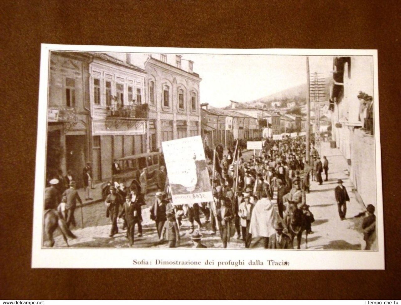 Sofia nel 1923 Dimostrazione dei profughi della Tracia Bulgaria